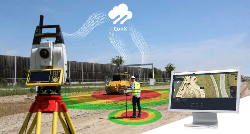 Модуль Leica ConX Safety Awareness на строительной площадке